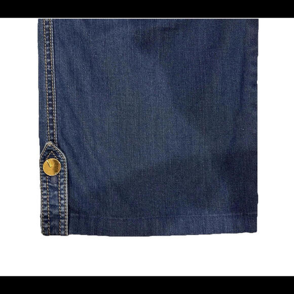 Escada Women’s Designer Denim Blue Jeans Size 40 Embroidered Zipper Details VTG - Picture 2 of 9